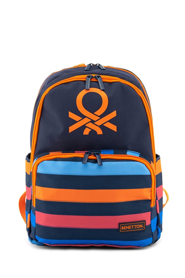 United Colors of Benetton . Şerit Detaylı Erkek Çocuk İlkokul Çantası