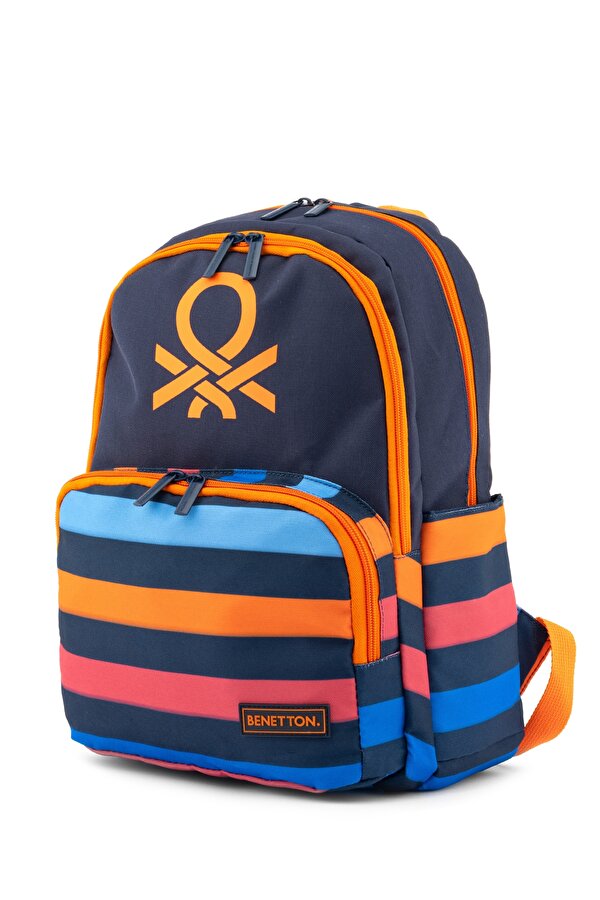 United Colors of Benetton . Şerit Detaylı Erkek Çocuk İlkokul Çantası