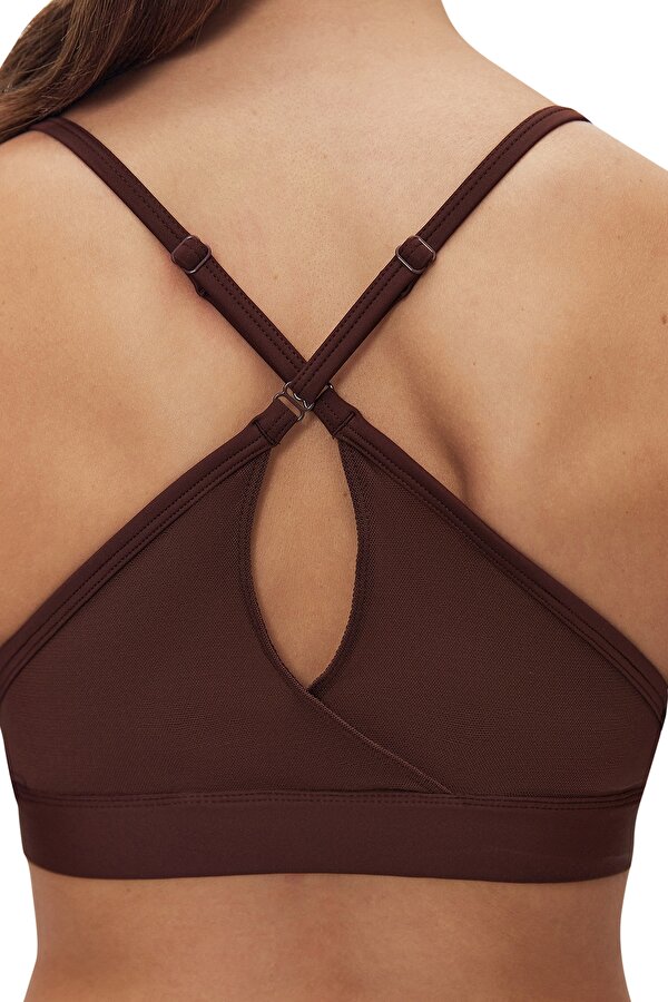 REEBOK Clothing Reebok Lux Strappy Sports Bra Коричневый 004