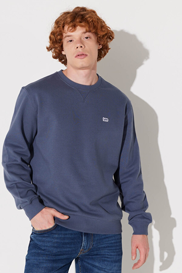 Lee Regular Fit Normal Kesim İndigo Erkek Sweatshirt