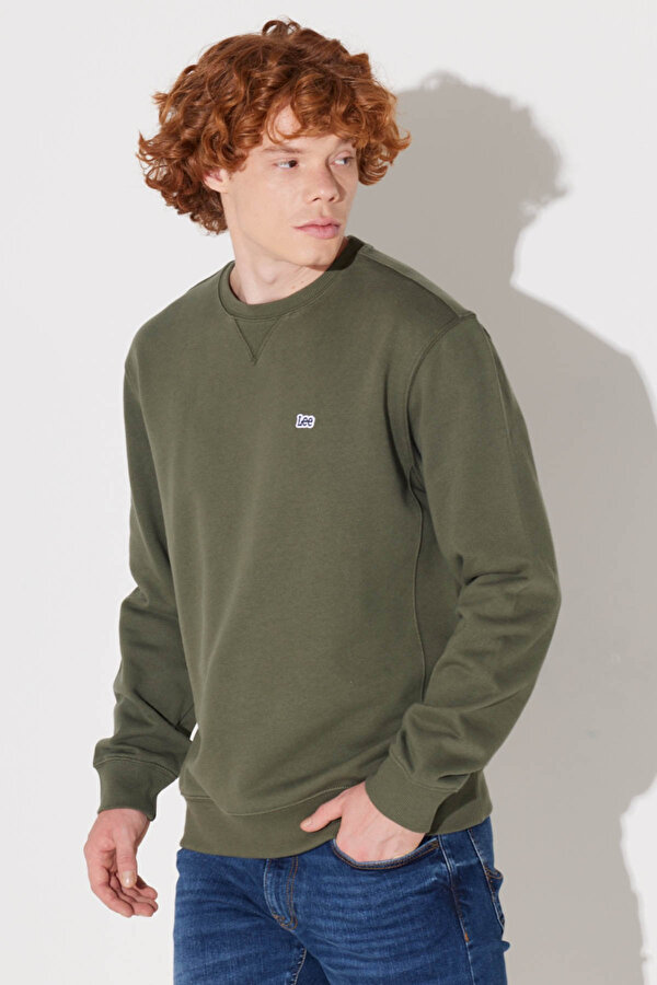 Lee Regular Fit Normal Kesim Yeşil Erkek Sweatshirt