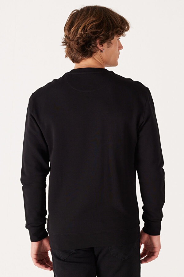 Wrangler Regular Fit Normal Kesim Siyah Erkek Sweatshirt