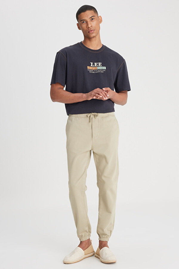 Lee Slim Fit Dar Kesim Bej Erkek Pantolon