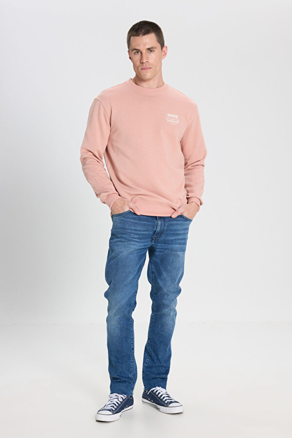 Wrangler Regular Fit Normal Kesim Pembe Erkek Sweatshirt