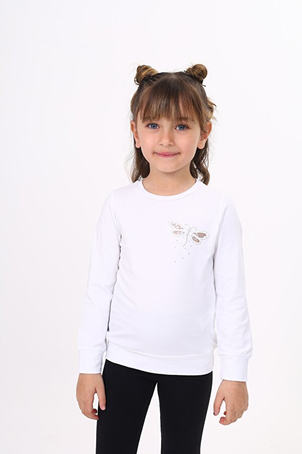 Toontoy Kids Toontoy Kız Çocuk Yusufcuk Nakışlı Tişört