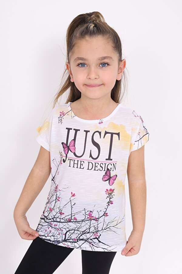 Toontoy Kids Toontoy Kız Çocuk Dijital Baskılı Tişört