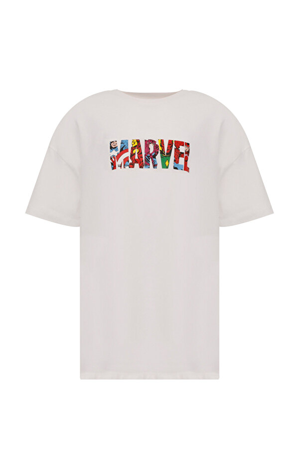 Lumberjack BL MARVEL 11GFB626 4FX Ekru Erkek Çocuk Kısa Kol T-Shirt