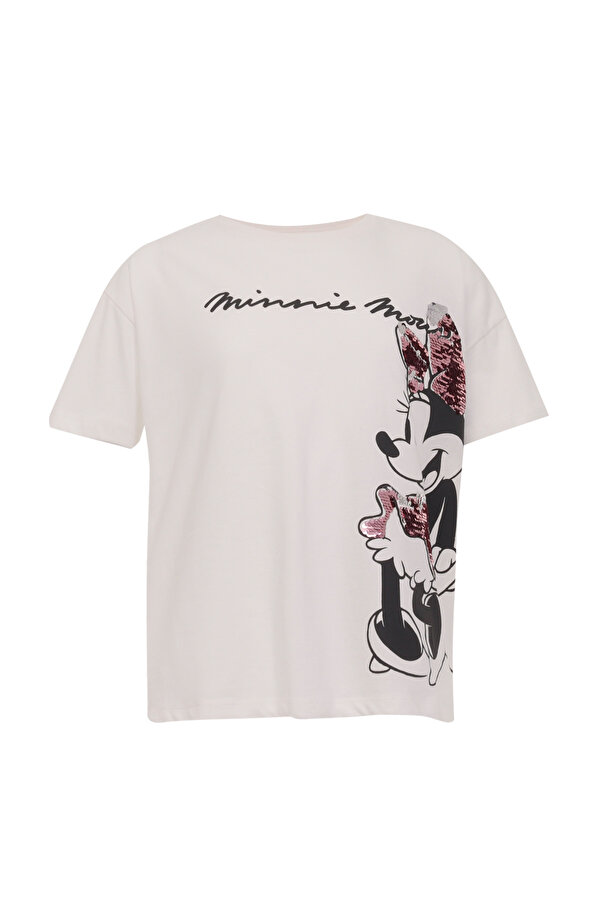 Lumberjack GL MINNIE 11GFG521 4FX Ekru Kız Çocuk Kısa Kol T-Shirt