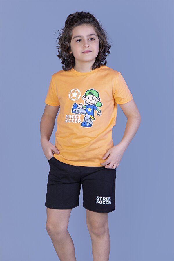 Toontoy Kids Toontoy Erkek Çocuk Baskılı Şortlu Takım