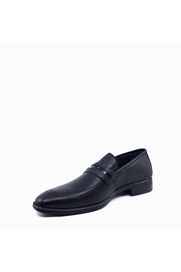 Berenni M340 Siyah Kauçuk Taban Deri Erkek Klasik Ayakkabı