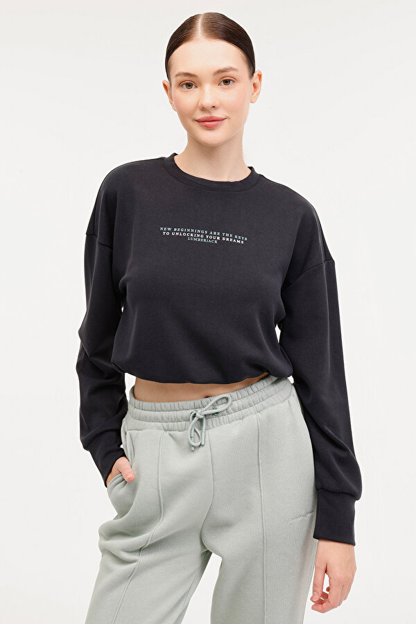 Lumberjack WL LARINA 16CK97 4PR Siyah Kadın Sweatshirt