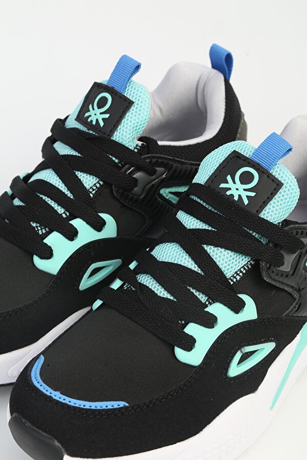 Benetton ® Siyah Beyaz Kadın Spor Ayakkabı İTHAL BNI-11109