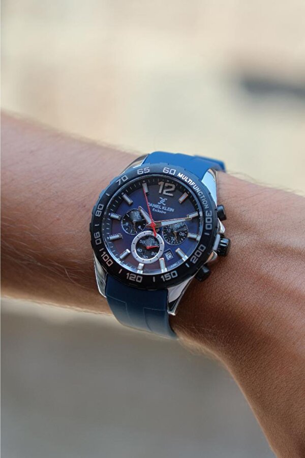 Daniel Klein DKE.1.13742 Exclusive Tüm Fonksiyonlar Aktif Silikon Kordonlu Farklı Renk Seçenekli Çelik Kaplama Erkek Kol Saati