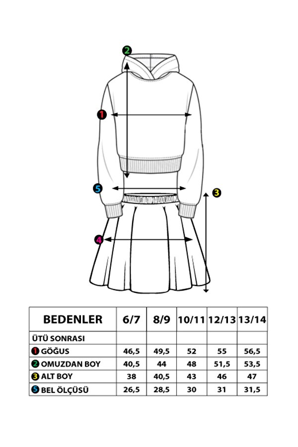 Toontoy Kids Toontoy Kız Çocuk Baskılı Etekli Takım