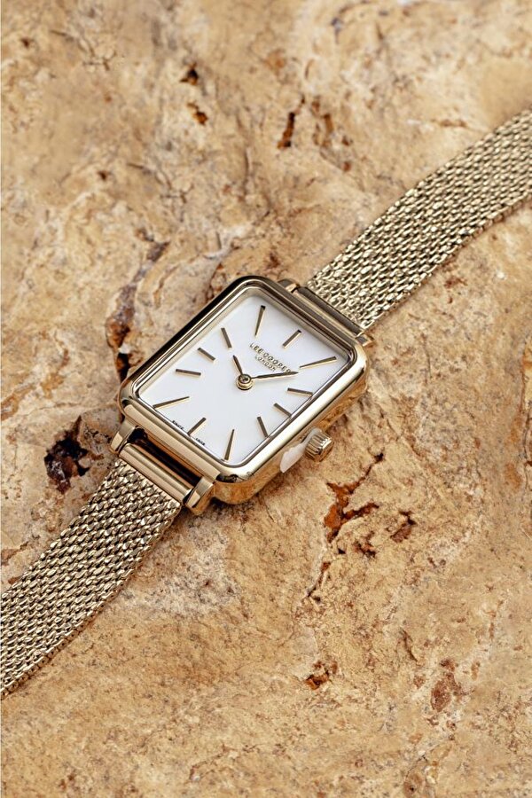 Lee Cooper LC07815 Dikdörtgen 6 Renk Hasır Kordon Kadın Kol Saati