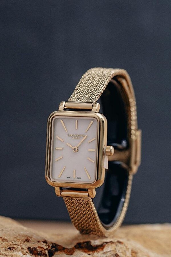 Lee Cooper LC07815 Dikdörtgen 6 Renk Hasır Kordon Kadın Kol Saati