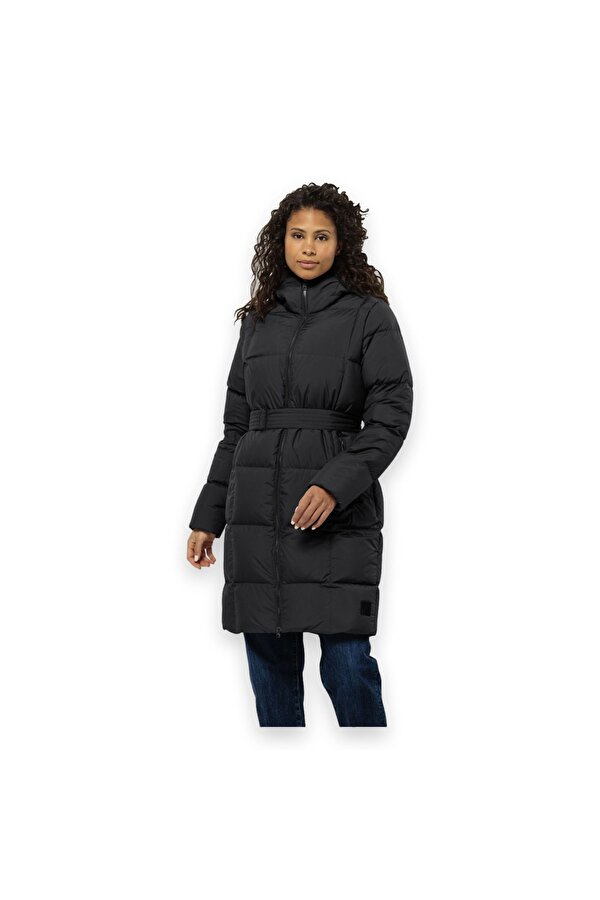 Jack Wolfskin 1206132 Frozen Lake Coat W Windproof Water Repellent Mont Siyah Kadın Mont