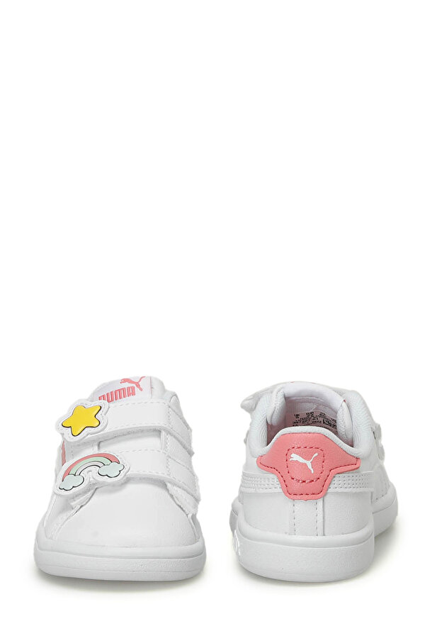 Puma Smash 3.0 Badges V I Beyaz Kız Çocuk Sneaker