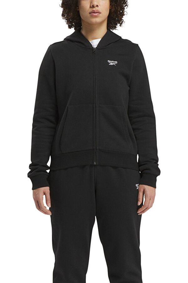 Reebok RI SL FLEECE FZ Siyah Kadın Eşofman Üstü