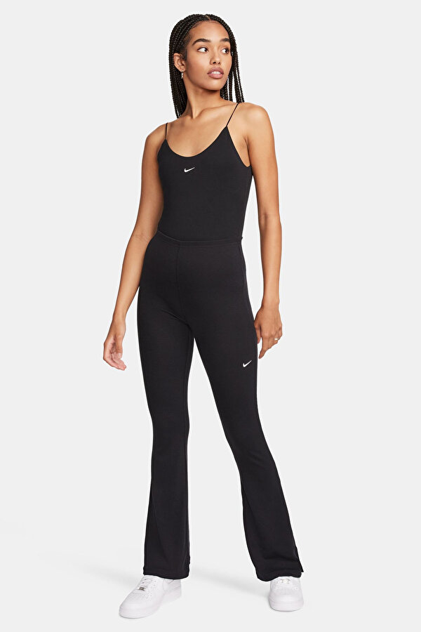 Nike W NK MILER TOP SS Siyah Kadın Tayt