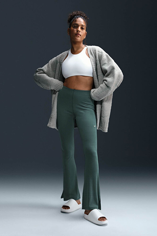 Nike W NK MILER TOP SS Yeşil Kadın Tayt