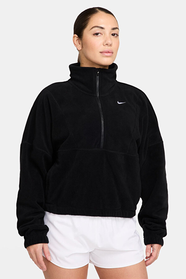 Nike W NK MILER TOP SS Siyah Kadın Uzun Kol T-Shirt