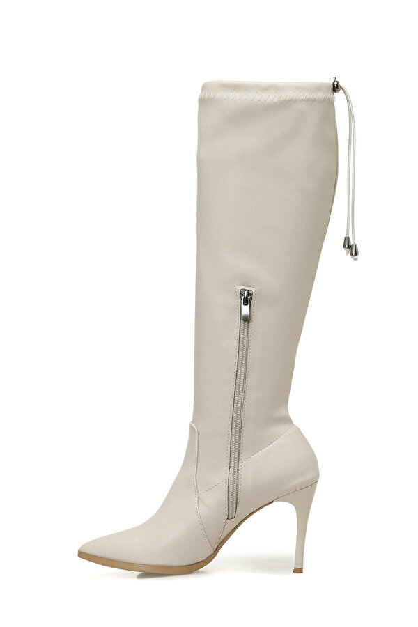 Butigo ENJOY 3PR Bej Kadın Topuklu Çizme