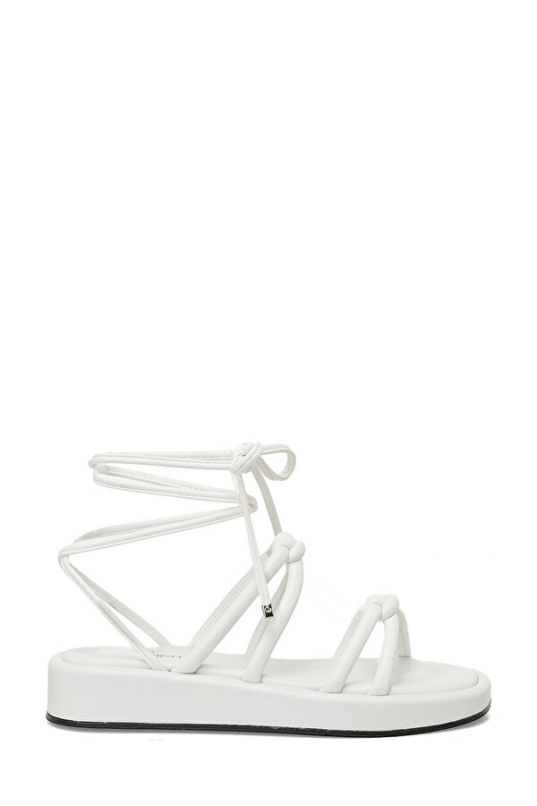 Butigo 25S-280 5FX Beyaz Kadın Düz Sandalet