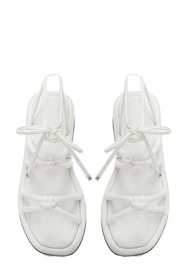 Butigo 25S-280 5FX Beyaz Kadın Düz Sandalet