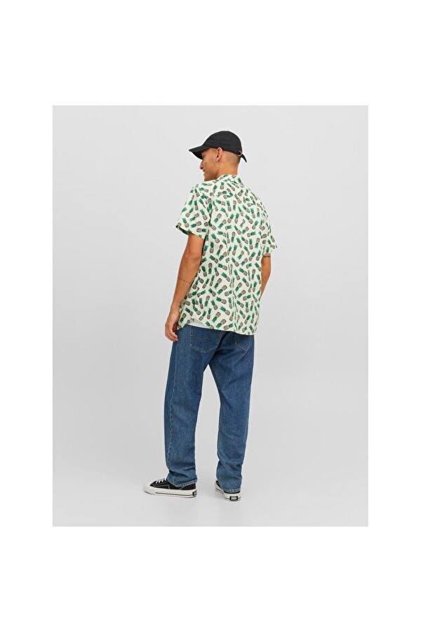 Jack & Jones Jack&Jones James Palma Conv Erkek Yeşil Desenli Gömlek