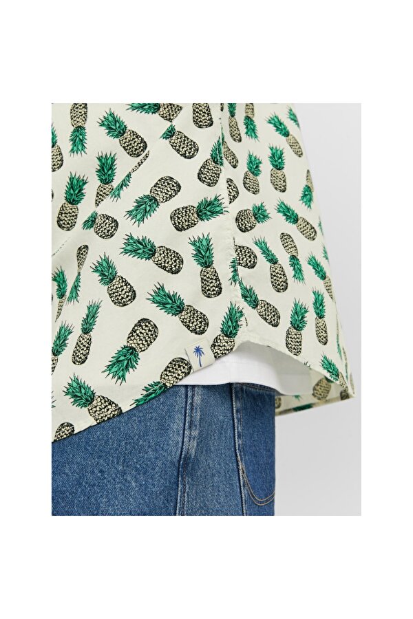 Jack & Jones Jack&Jones James Palma Conv Erkek Yeşil Desenli Gömlek