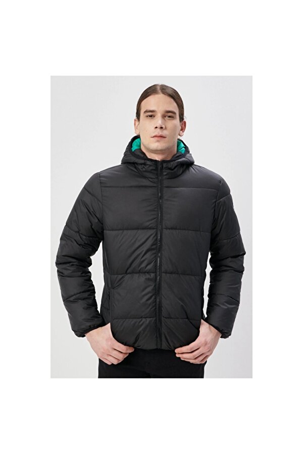 WRANGLER Puffer Erkek Siyah Kapüşonlu Mont
