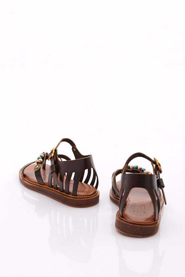 DGN 307 Kadin Arkasi Kapali Yildiz Süslemeli Sandalet