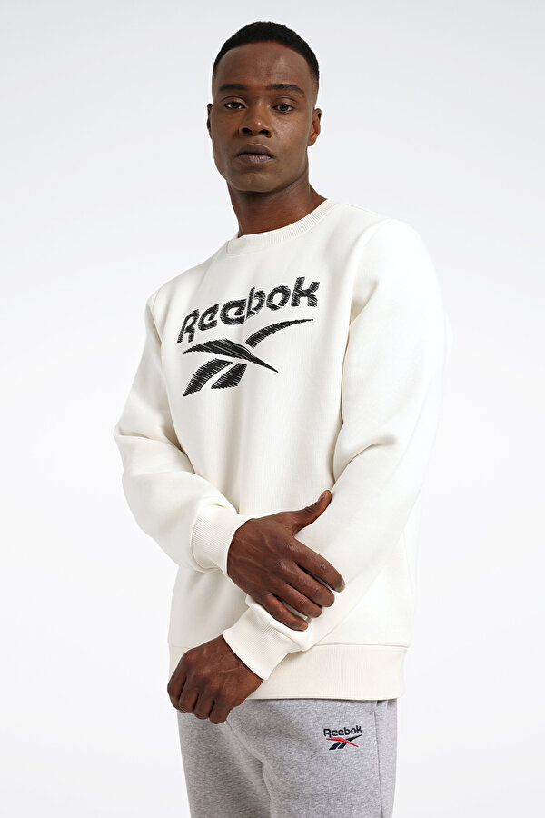 Reebok RBK SARNE C NECK SWEAT Ekru Erkek Sweatshirt