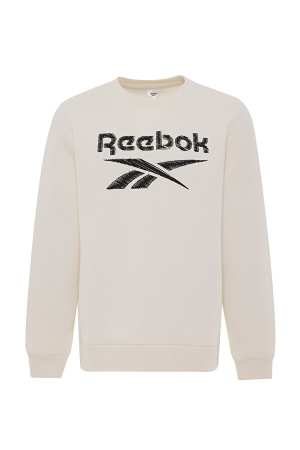 Reebok RBK SARNE C NECK SWEAT Ekru Erkek Sweatshirt