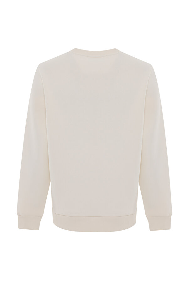 Reebok RBK SARNE C NECK SWEAT Ekru Erkek Sweatshirt