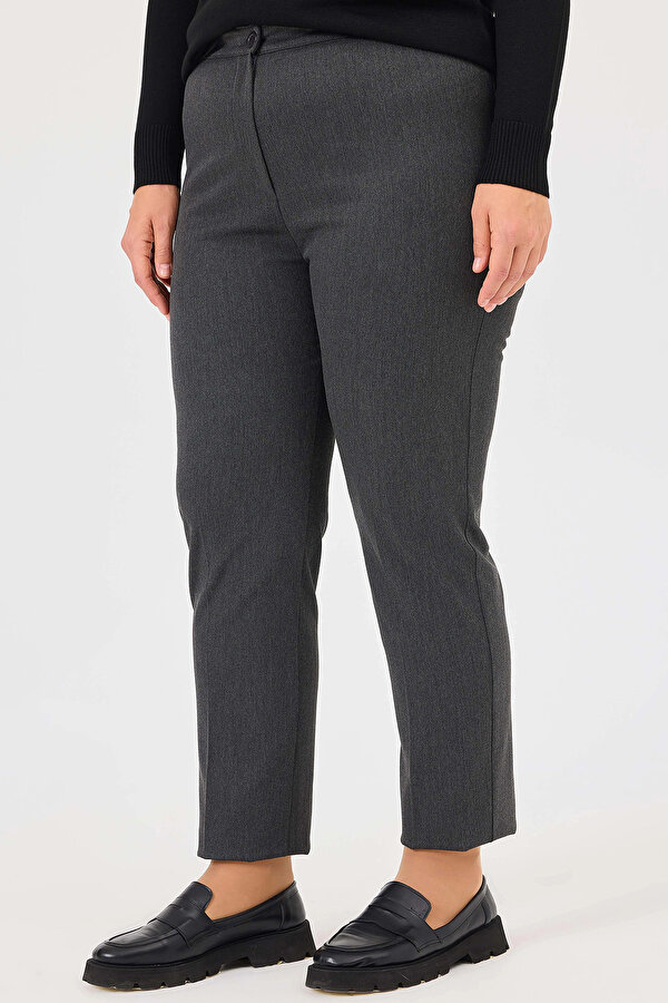 Gala-xi Galaxi Kadın Büyük Beden Bilek Boy Pantolon 4026 Antrasit