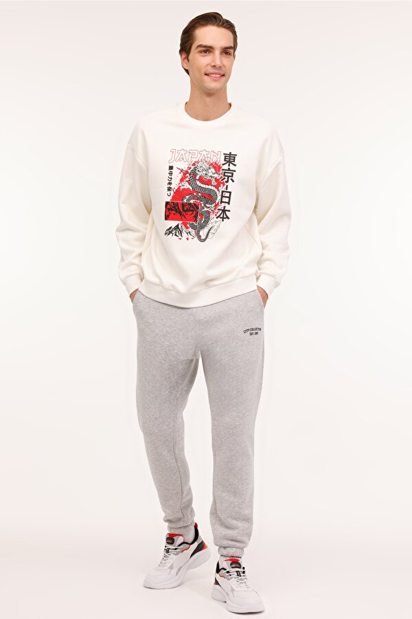 Kinetix ML YUMA 16UZD102 4PR Ekru Erkek Sweatshirt