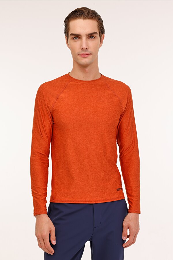 Lumberjack ML 13 HTFW24031M 4PR Turuncu Erkek Uzun Kol T-Shirt