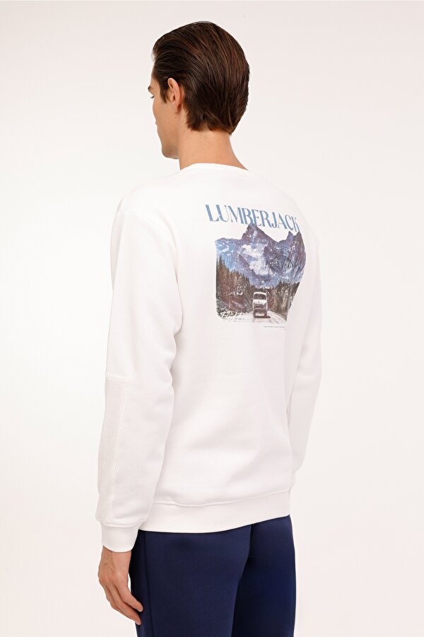 Lumberjack ML VOLCANO 16DNM2004 4PR Ekru Erkek Sweatshirt