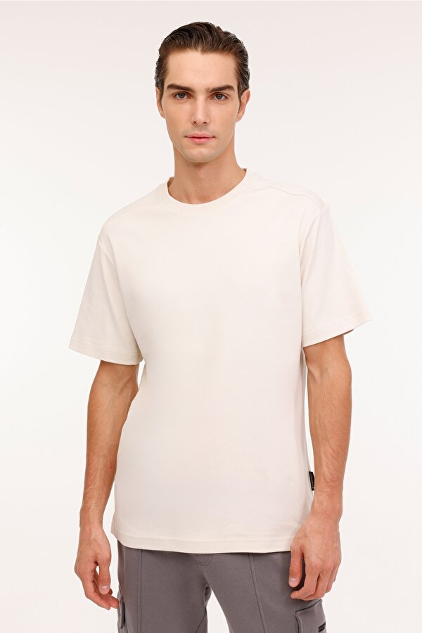 Lumberjack ML RASSA 11AFW-85 4PR Ekru Erkek Kısa Kol T-Shirt