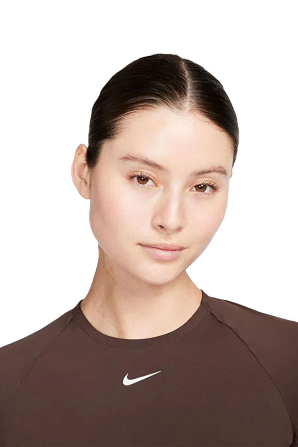 Nike PRO DF 365 CROP LS BROWN Woman 064