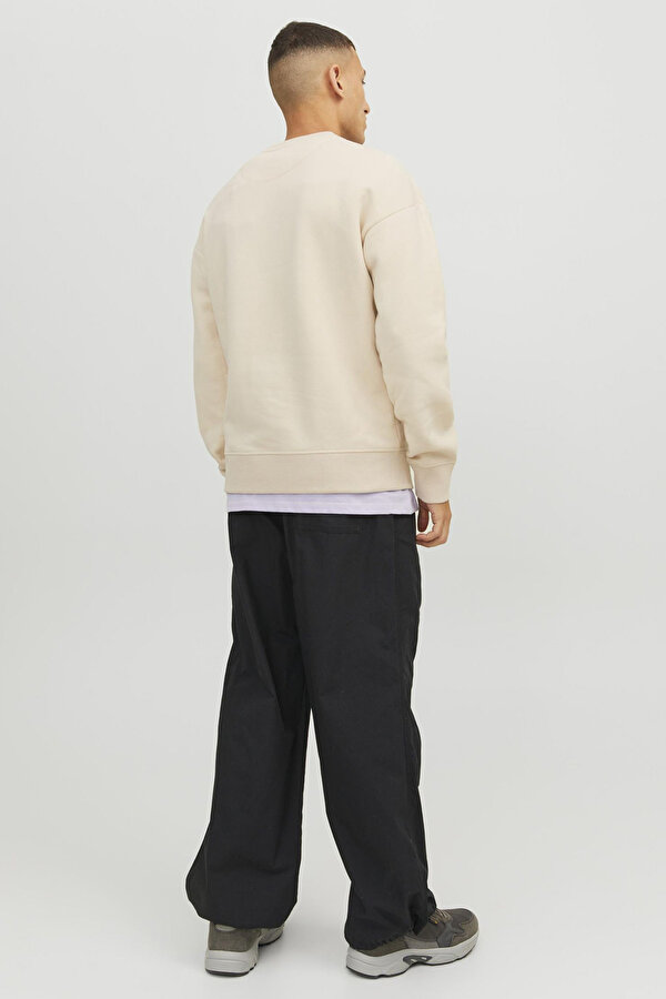 Jack & Jones JCOCLASSIC TWILL SWEAT CR Bej Erkek Sweatshirt