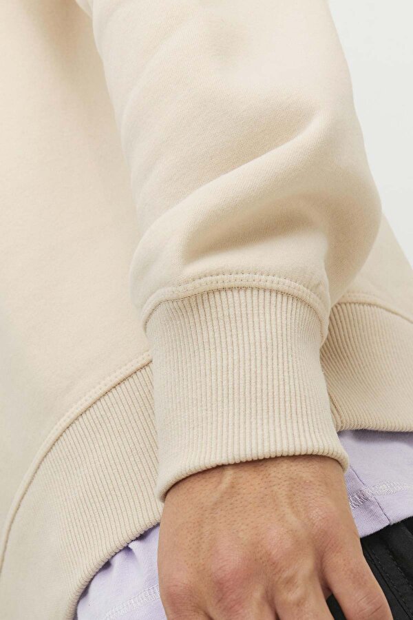 Jack & Jones JCOCLASSIC TWILL SWEAT CR Bej Erkek Sweatshirt
