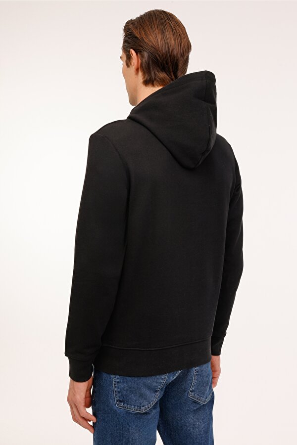 Jack & Jones JJPEAK SWEAT HOOD LN Siyah Erkek Sweatshirt