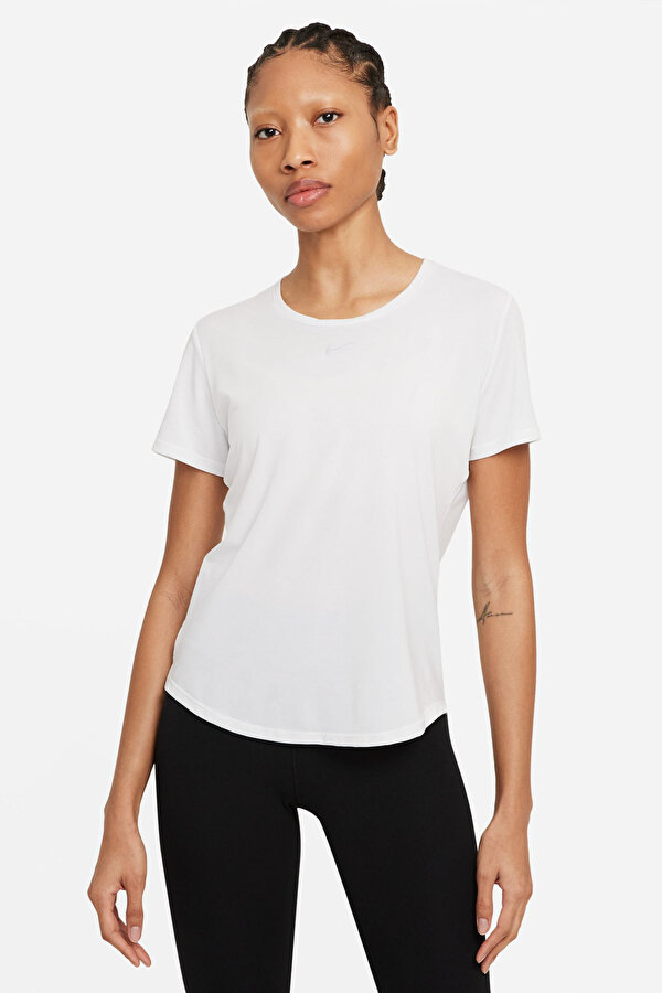 Nike W NK ONE LUXE DF SS STD T Beyaz Kadın Kısa Kol T-Shirt