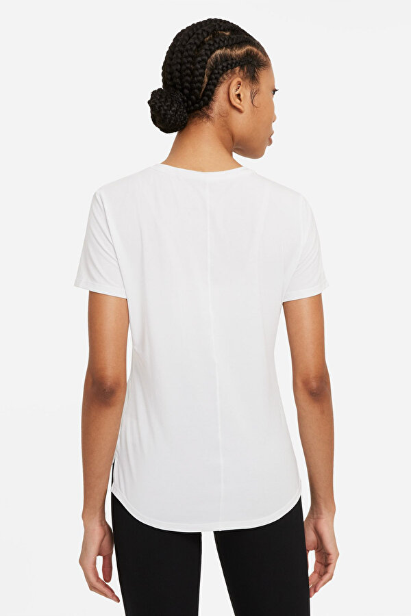 Nike W NK ONE LUXE DF SS STD T Beyaz Kadın Kısa Kol T-Shirt