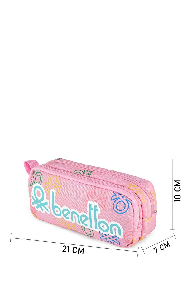 United Colors of Benetton . Minimal Logo Baskılı Çift Bölme Kız Çocuk Kalemlik