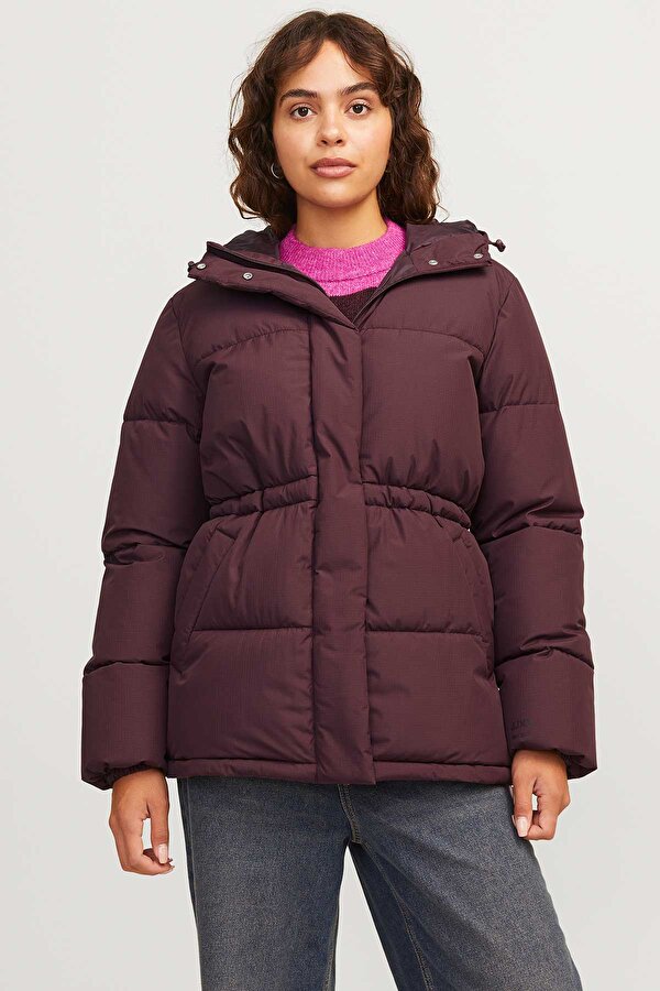 Jjxx JXWORLD PUFFER JACKET OTW Bordo Kadın Kaban