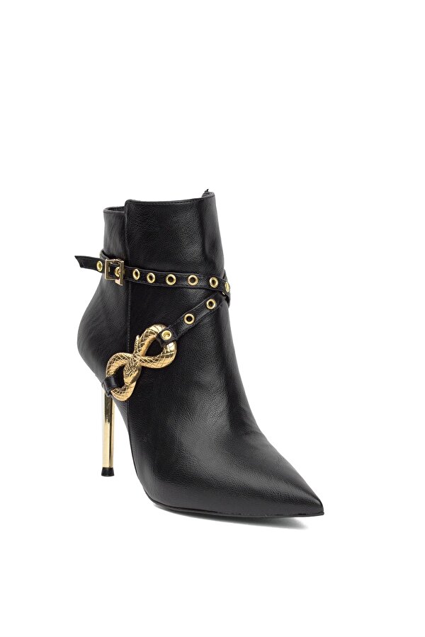 Miss park moda PM170 K3030 Kadın Klasik Topuklu Bot Siyah